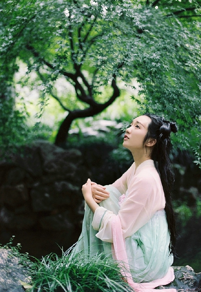 唯美清新古装少女森系甜美迷人诱惑