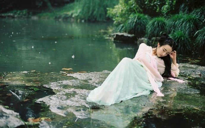 唯美清新古装少女森系甜美迷人诱惑