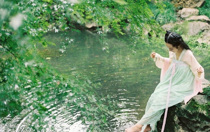 唯美清新古装少女森系甜美迷人诱惑