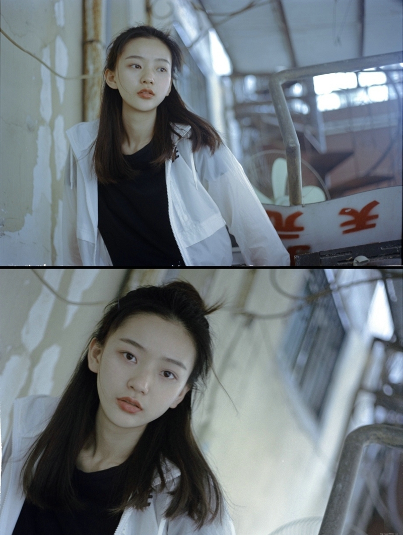 率性美女丸子头高颜值随性范写真