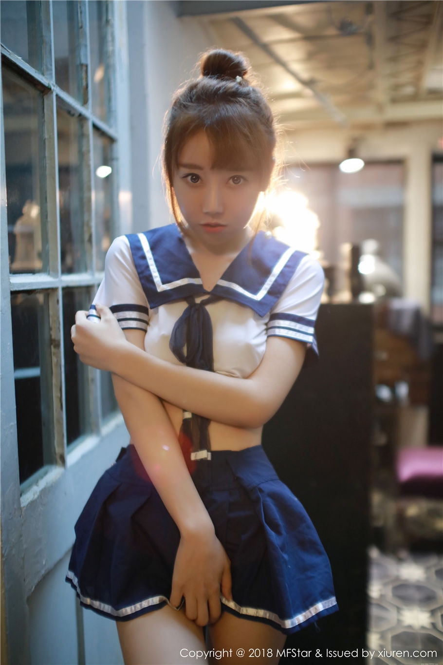 学生妹夏笑笑Summer校服养眼酥胸大胆写真