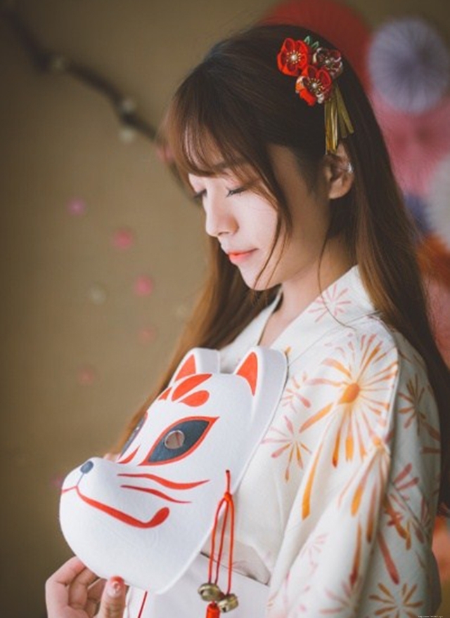 非主流美女日系和服美女软萌可爱图片