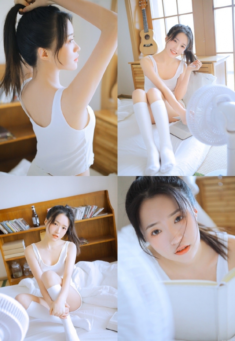 奶萌少女杏眼红唇娇憨可爱图片