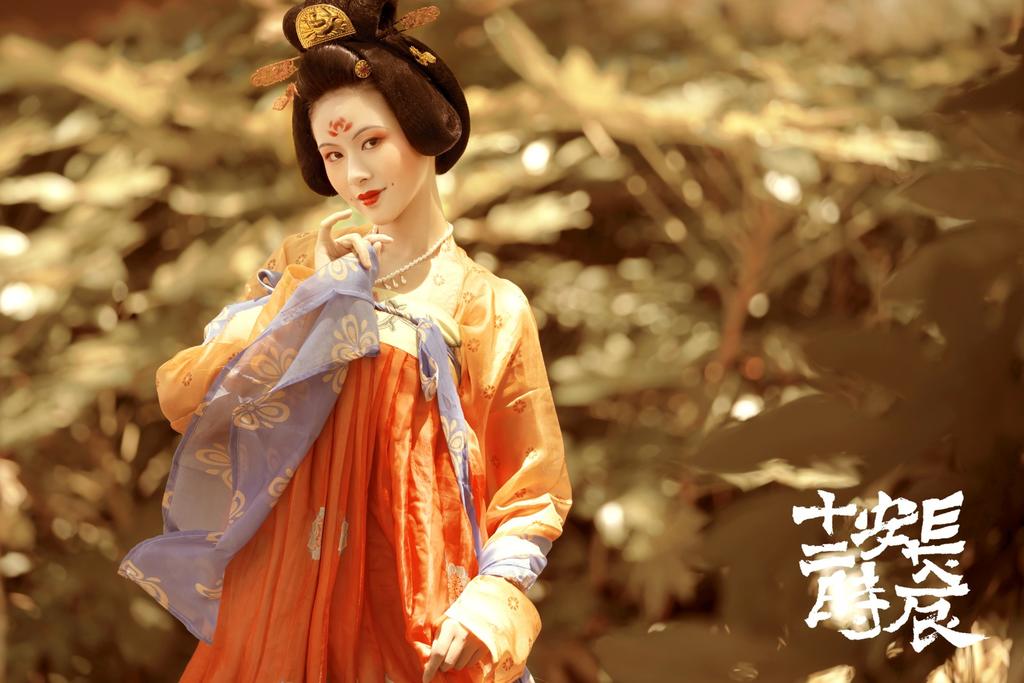 唐装美人含羞带怯唯美古风图片