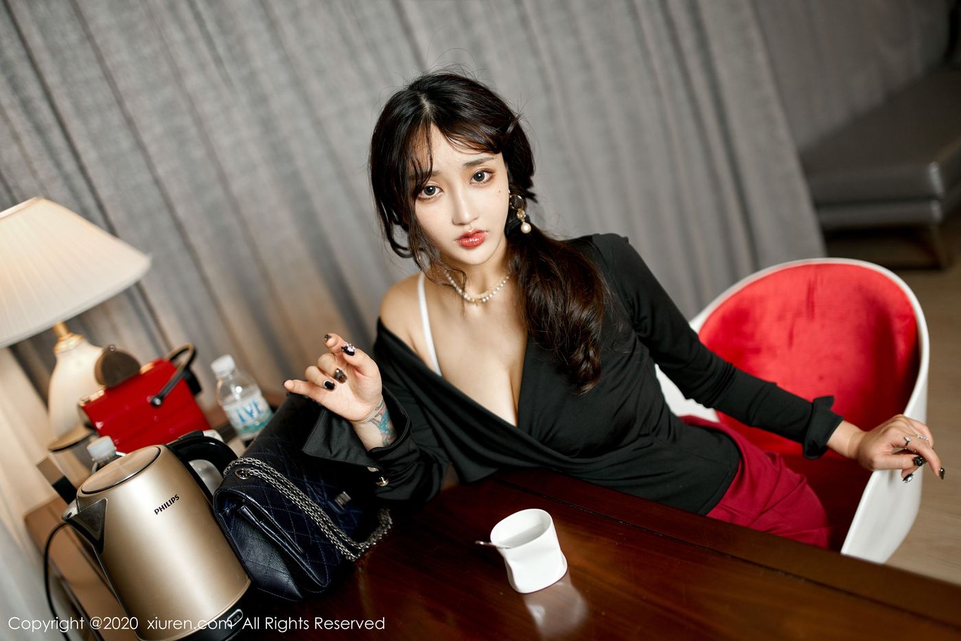 [XIUREN秀人网] 美女模特Betty林子欣中国红内衣系列新春特辑 No.1970