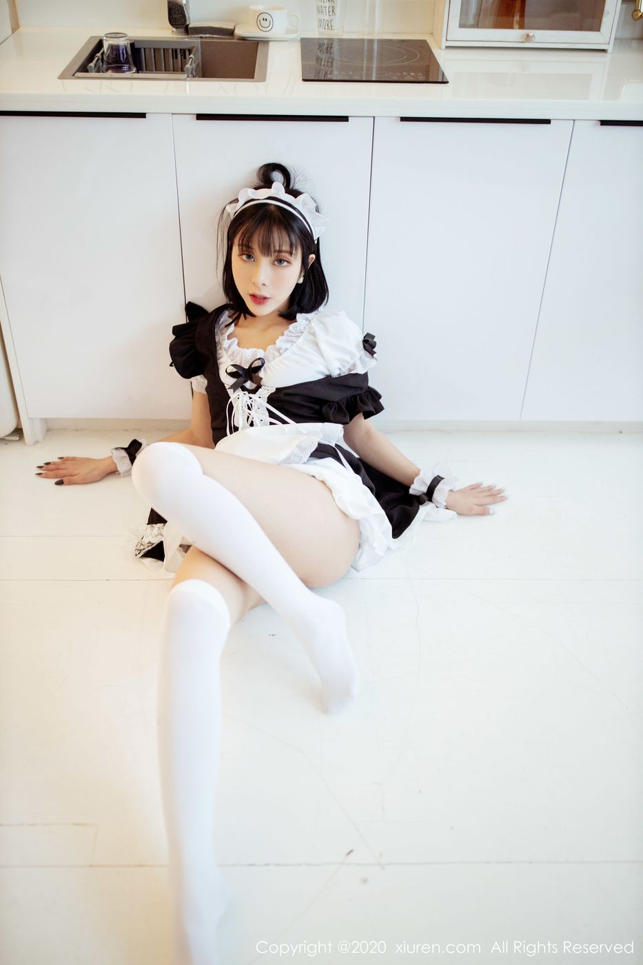 [XIUREN秀人网] 美女模特陈小喵情趣内衣女仆装扮私房写真 No.2008