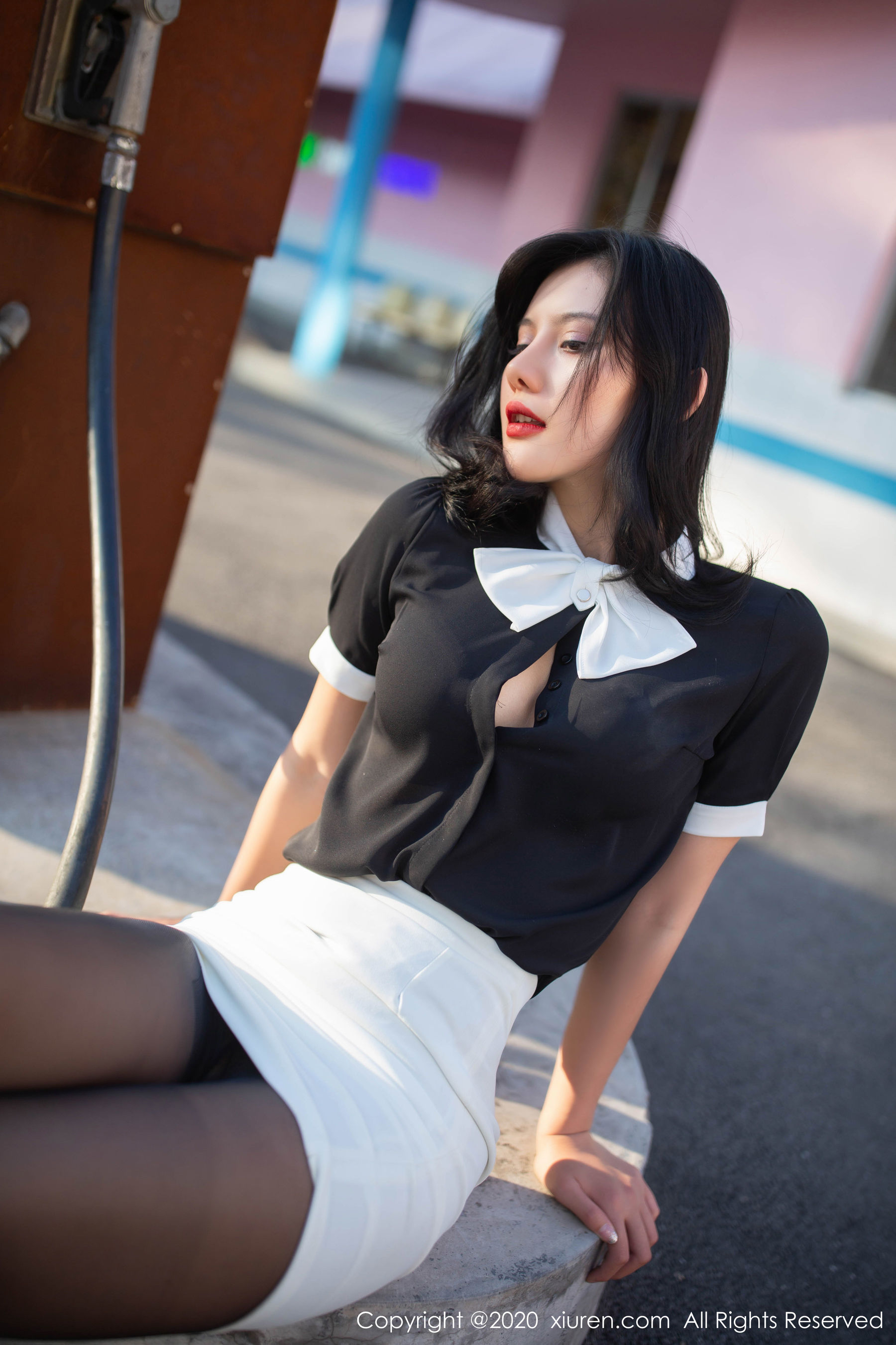 就是阿朱啊《加油站职业制服视觉诱惑》 [秀人XIUREN] No.2023 写真集