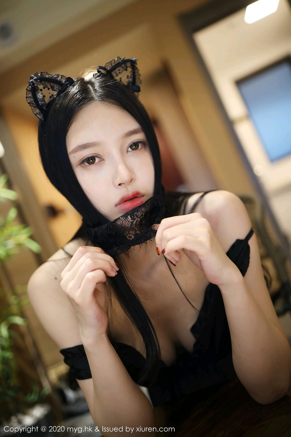 [MyGirl美媛馆]Vol.457_女神唐琪儿神秘蒙面主题黑色低胸连身裙秀白嫩豪乳诱惑写真113P