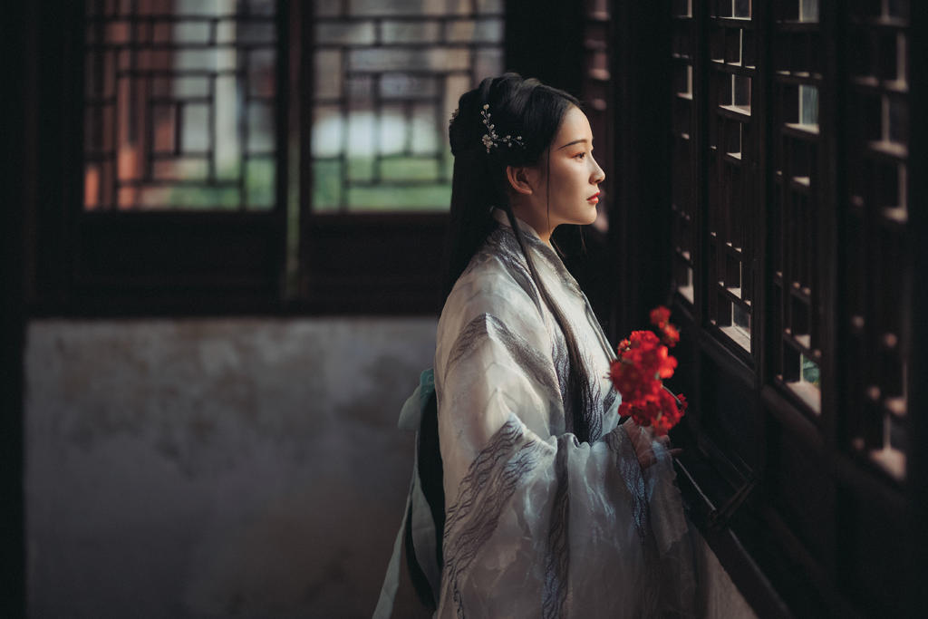 古装美女精致侧颜典雅气质套图