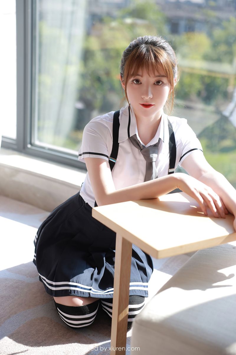 [MFStar模范学院] 美女模特yoo优优 - 学院风校服清纯系列四川旅拍 Vol.390