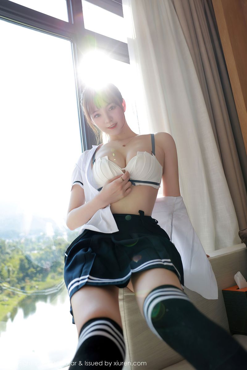 [MFStar模范学院] 美女模特yoo优优 - 学院风校服清纯系列四川旅拍 Vol.390