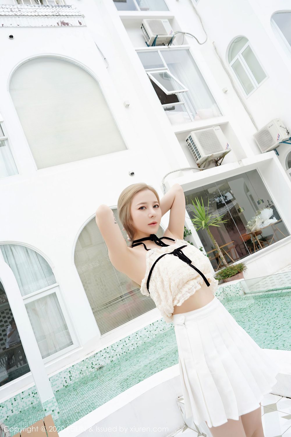 [FEILIN嗲囡囡] 新人模特鱼子酱Fish - 仙美吊裙大尺度性感户外写真 VOL.344