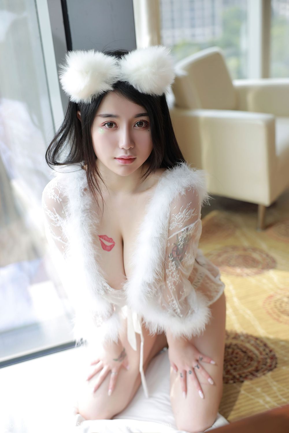 [MFStar模范学院] 新人模特美七Mia - 猫女郎制服装扮性感写真 Vol.353