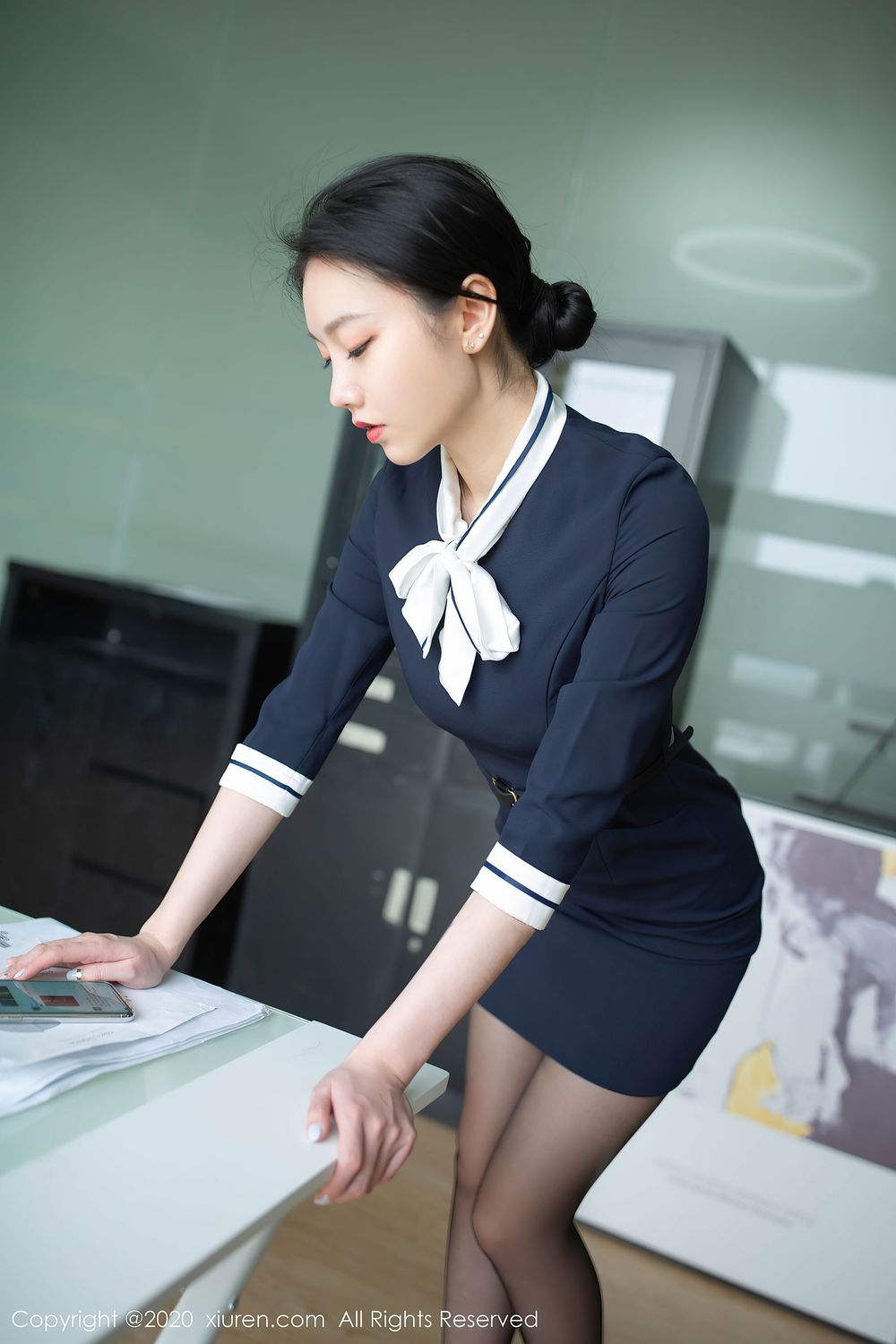 [XiuRen秀人网] 美女模特安然Maleah - 职场老板主题别样风情写真 No.2614