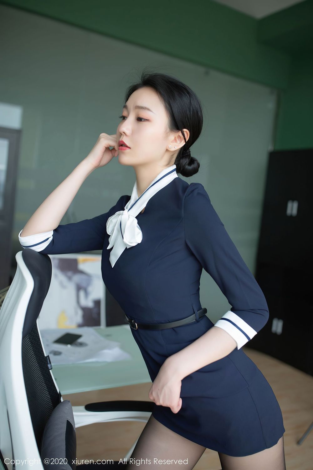 [XiuRen秀人网] 美女模特安然Maleah - 职场老板主题别样风情写真 No.2614