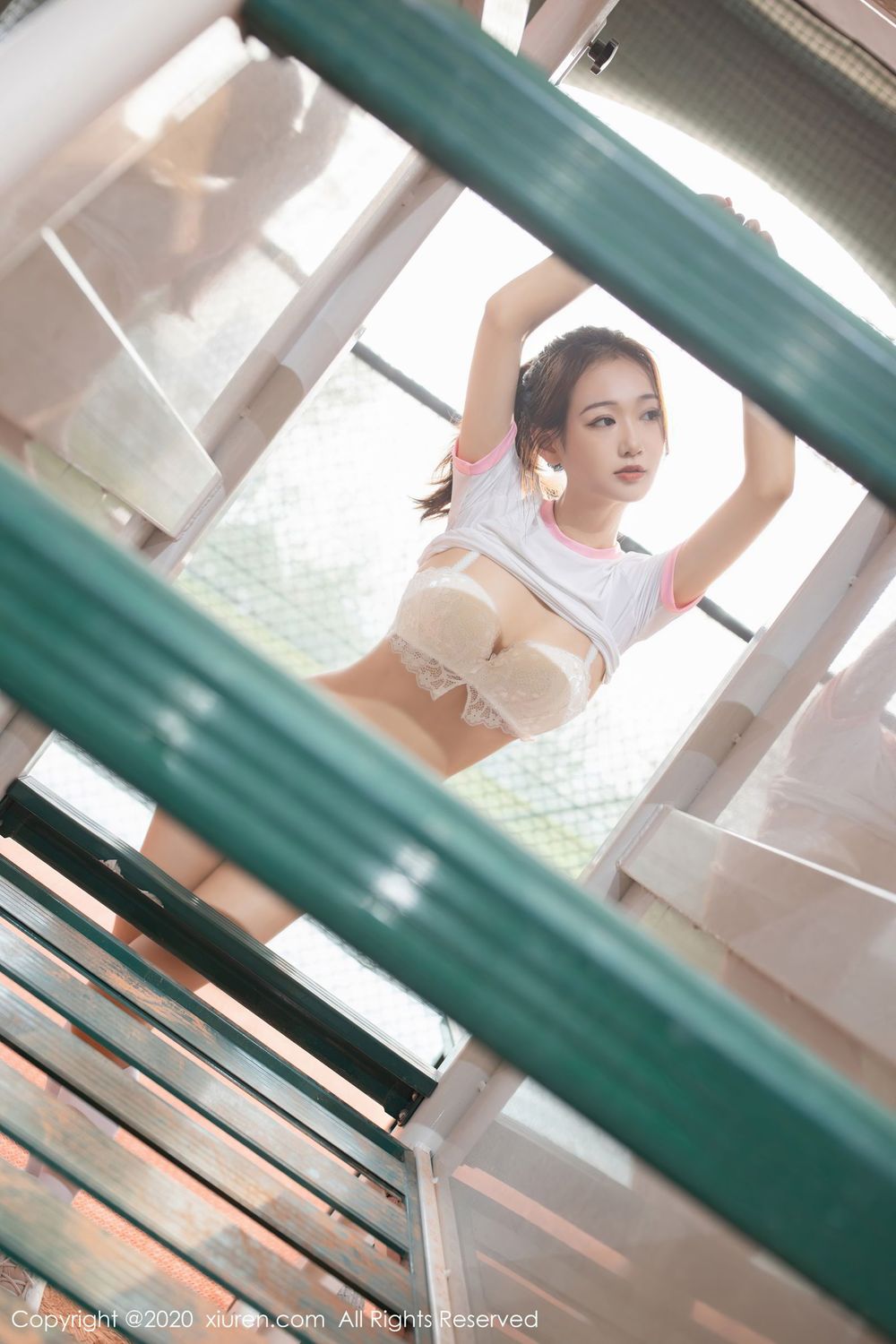 [XiuRen秀人网] 新人模特唐安琪 - 白色长筒袜网球少女系列写真 No.2762