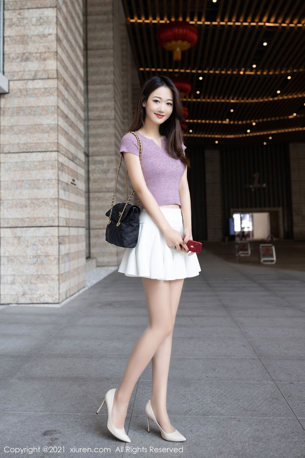 [XiuRen秀人网] 美女模特唐安琪 - 都市风格丝袜美腿人妻娇媚写真 No.3090