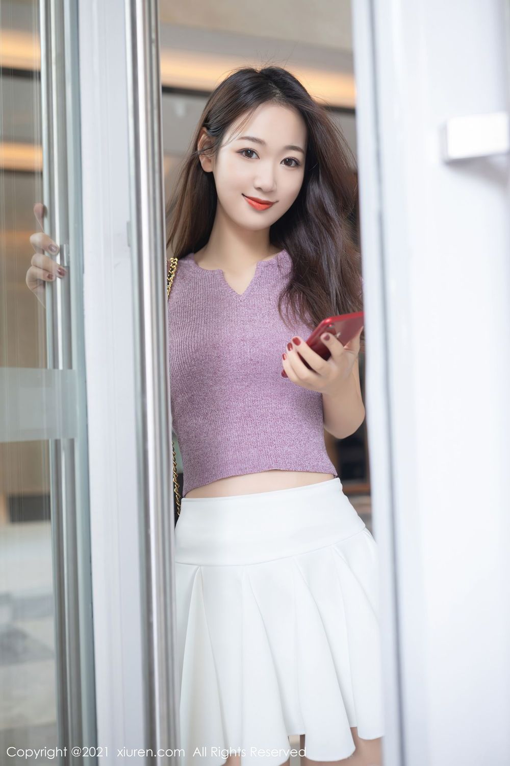 [XiuRen秀人网] 美女模特唐安琪 - 都市风格丝袜美腿人妻娇媚写真 No.3090