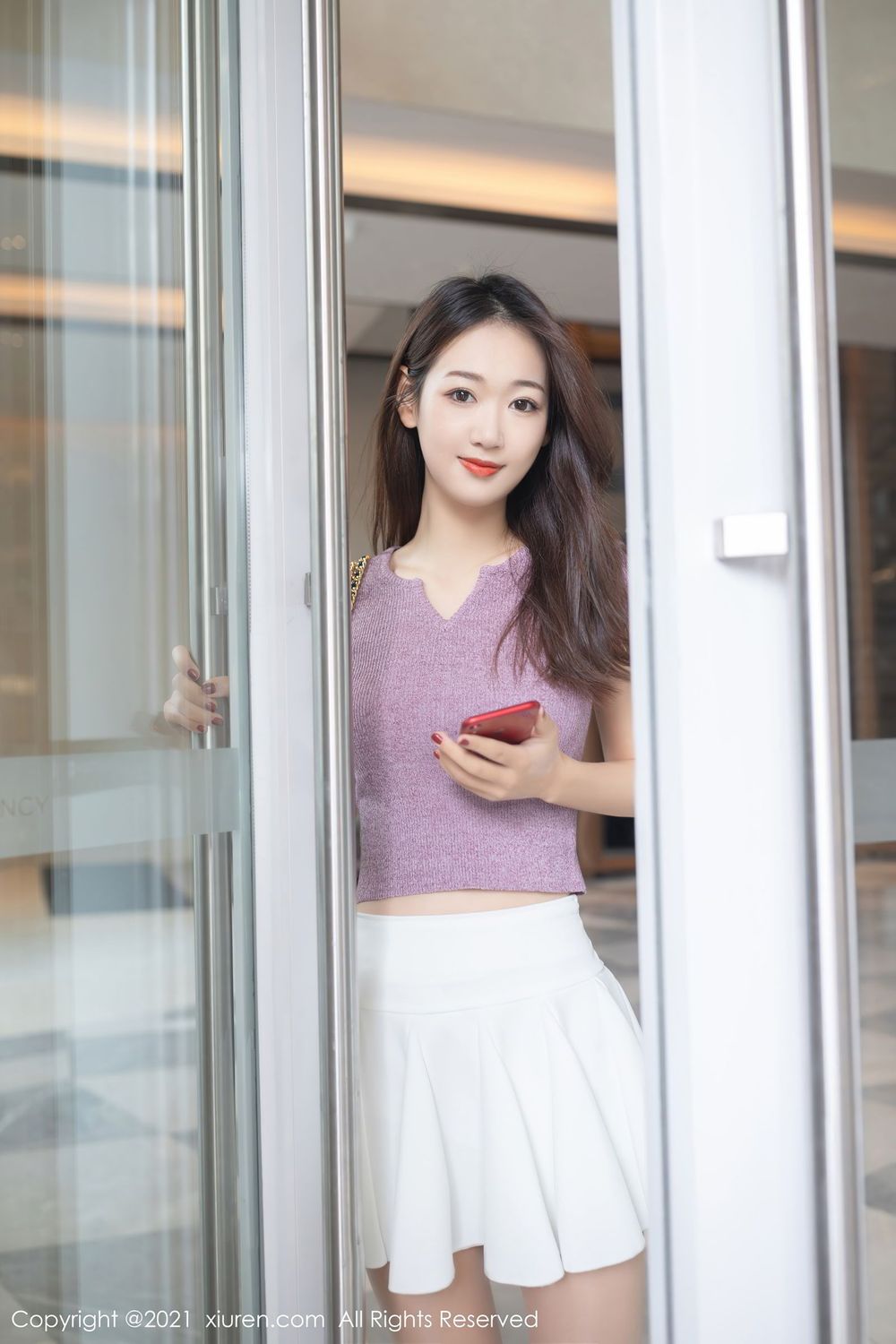 [XiuRen秀人网] 美女模特唐安琪 - 都市风格丝袜美腿人妻娇媚写真 No.3090