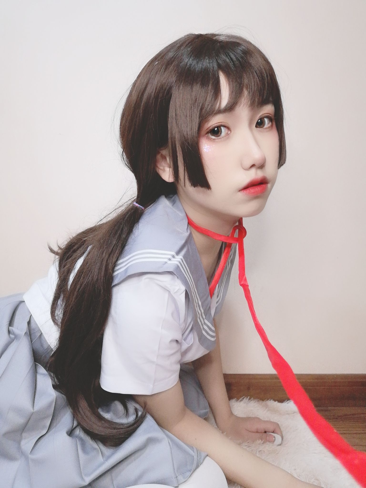 [Cosplay] 芋圆侑子SJ_ - 白丝jk