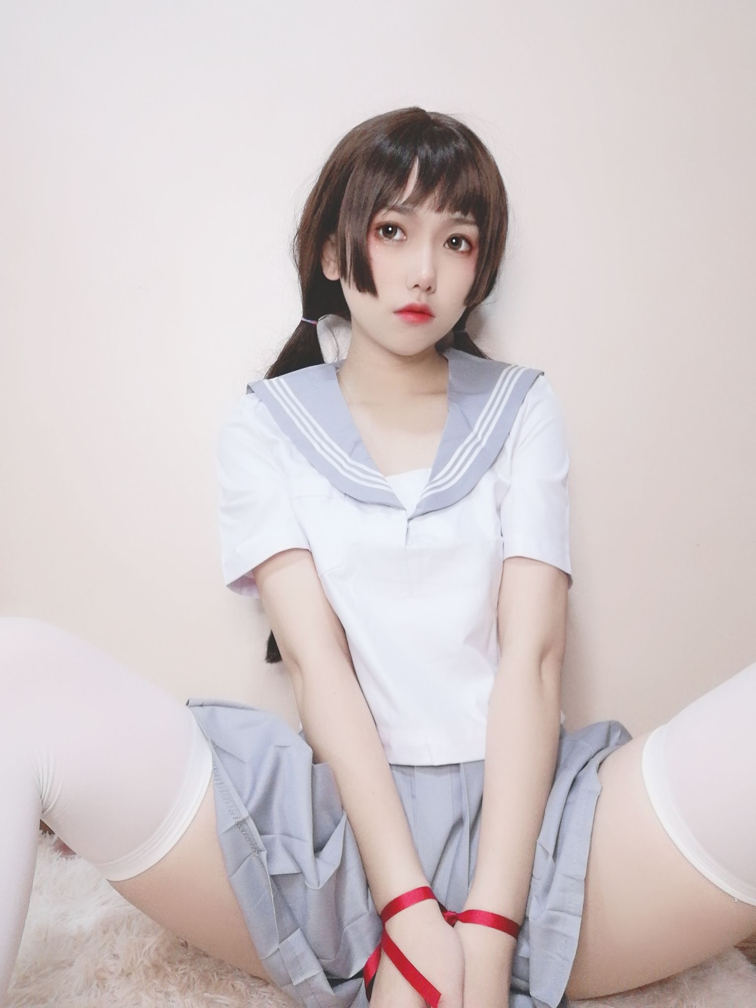 [Cosplay] 芋圆侑子SJ_ - 白丝jk