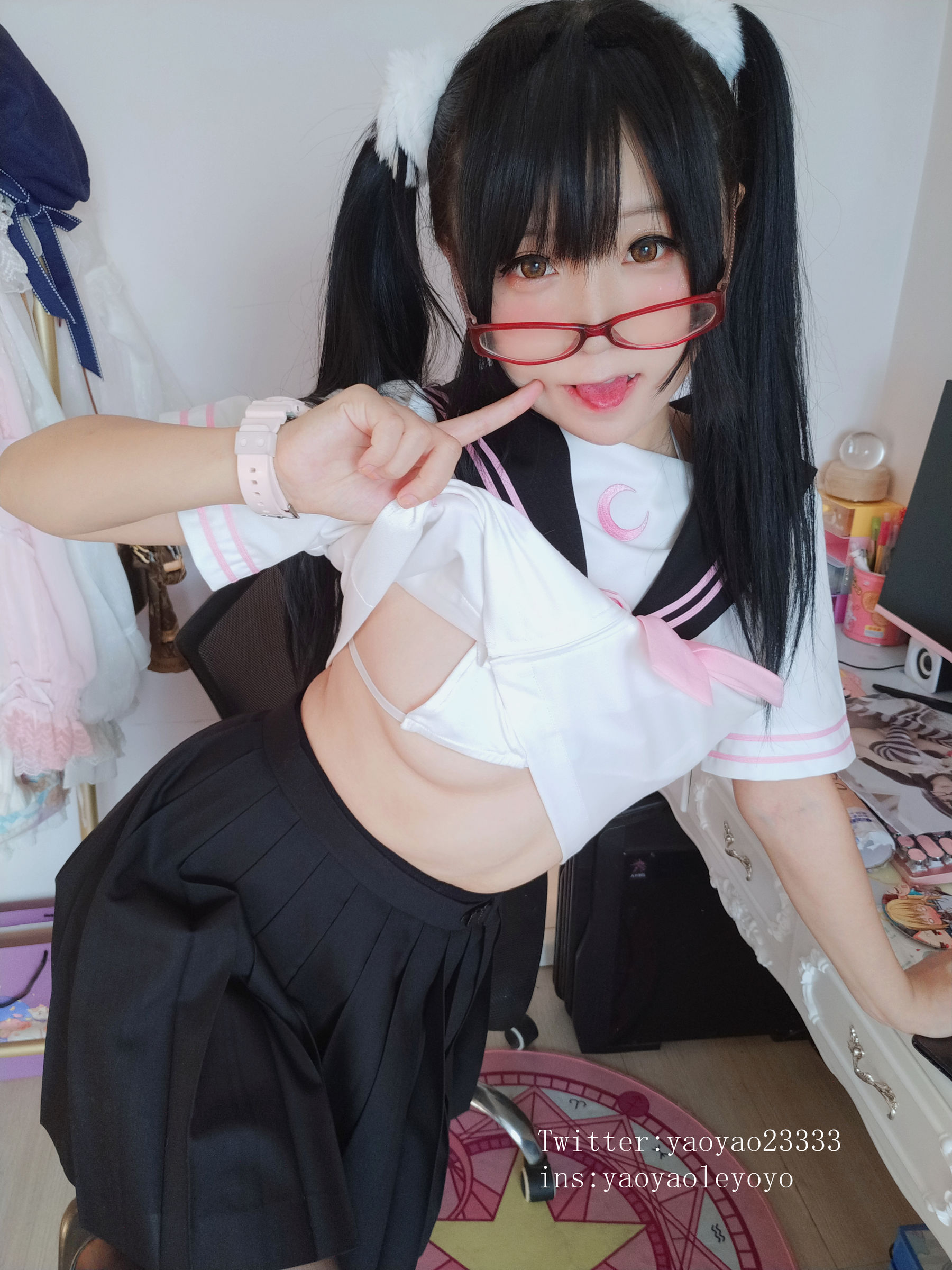 [Cosplay写真] 摇摇乐yoyo - 黑丝小恶魔