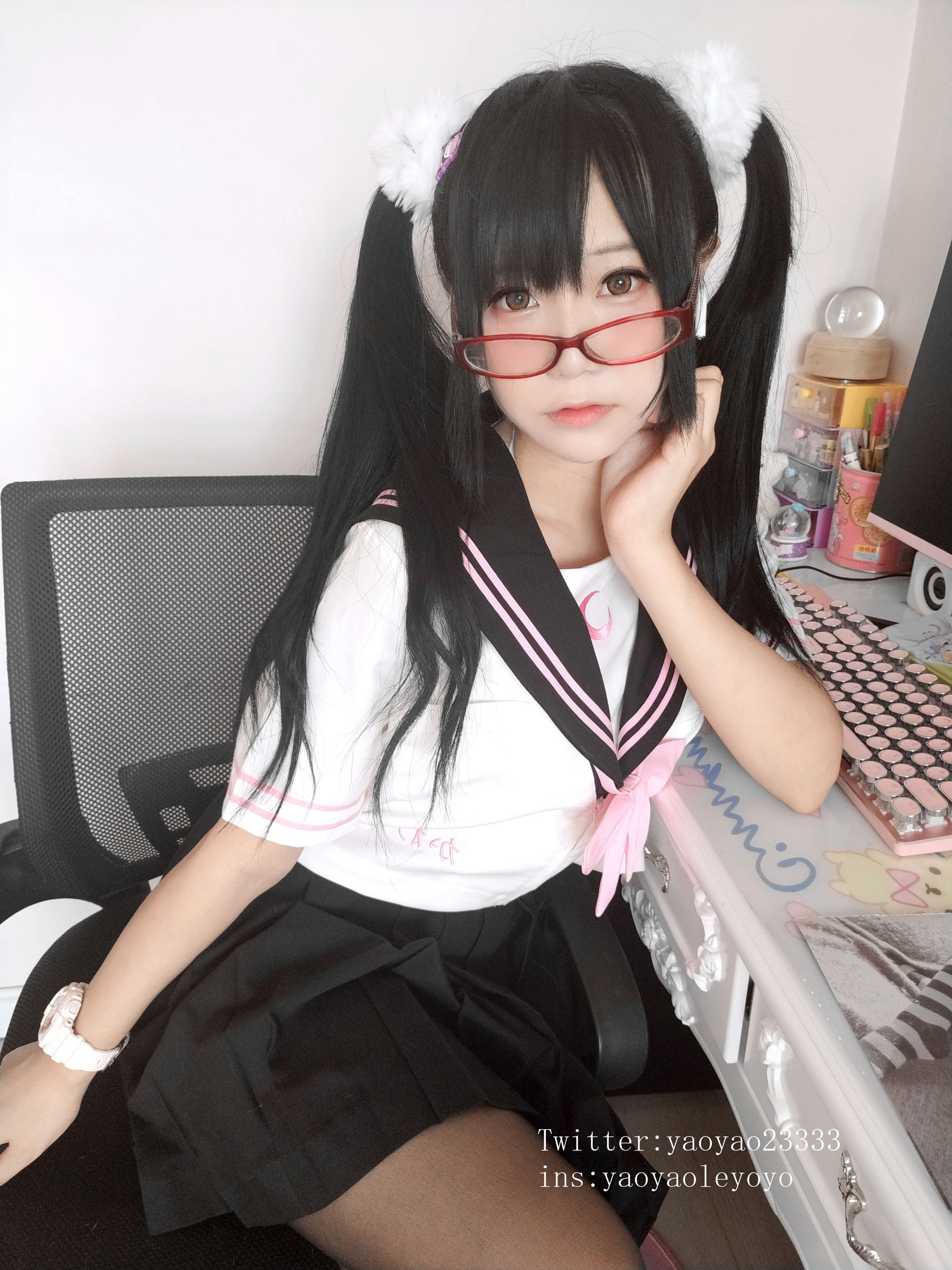 [Cosplay写真] 摇摇乐yoyo - 黑丝小恶魔