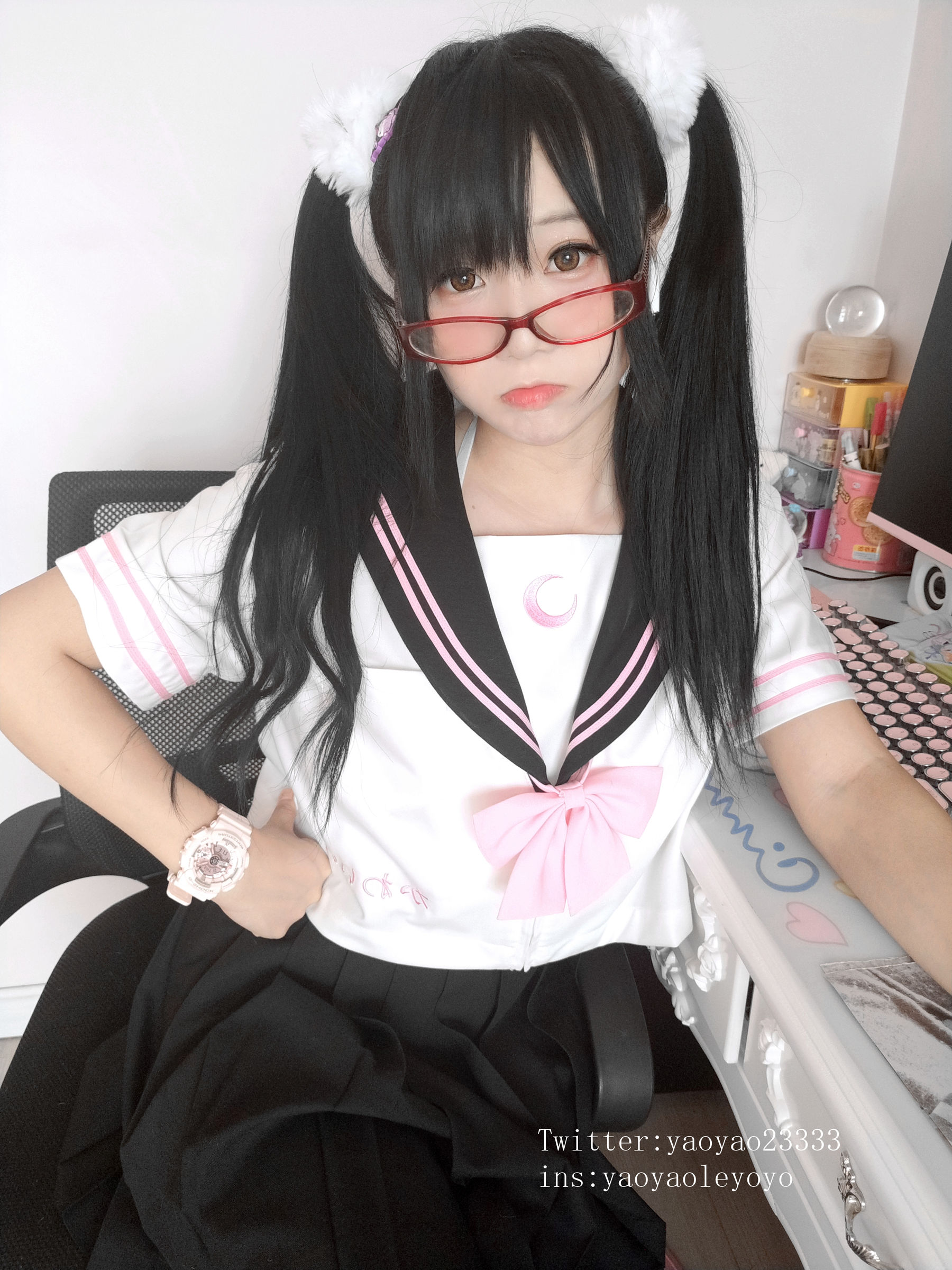 [Cosplay写真] 摇摇乐yoyo - 黑丝小恶魔