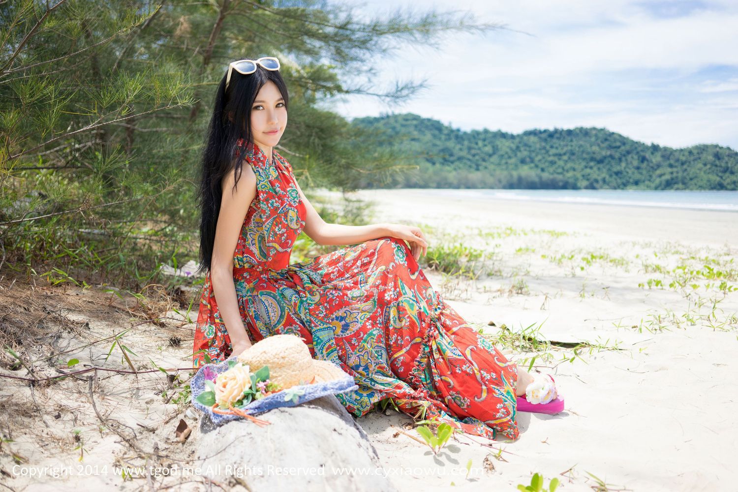 [TGOD推女神] 美女模特绮里嘉ula - 小清新沙滩系列沙巴旅拍