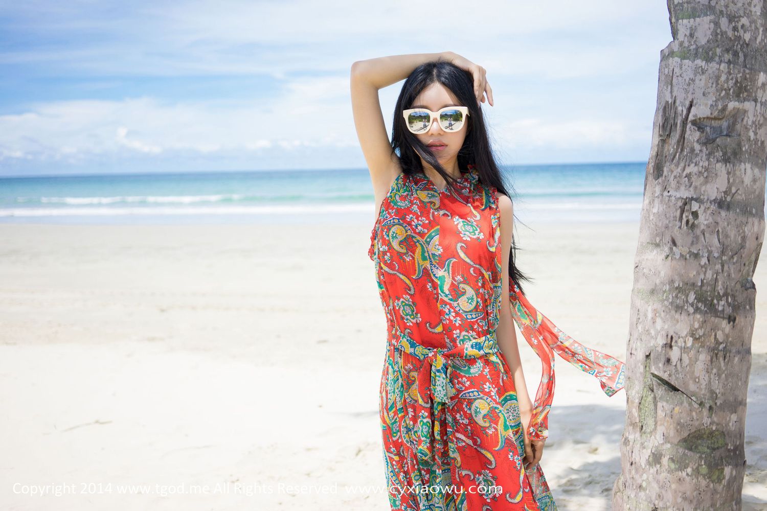 [TGOD推女神] 美女模特绮里嘉ula - 小清新沙滩系列沙巴旅拍