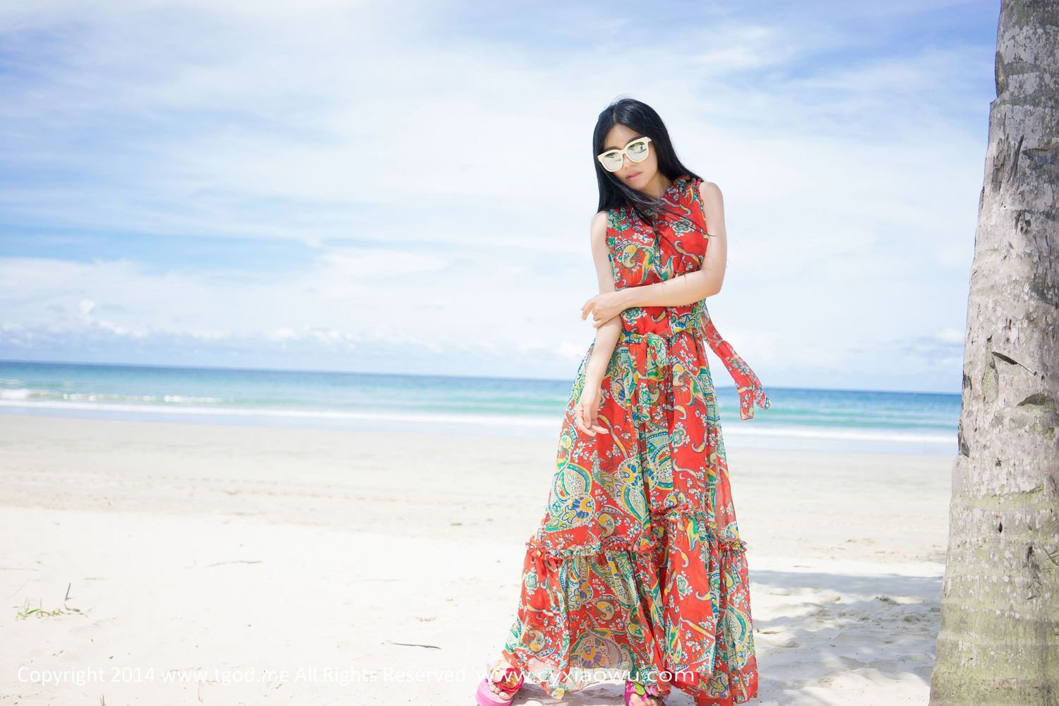 [TGOD推女神] 美女模特绮里嘉ula - 小清新沙滩系列沙巴旅拍