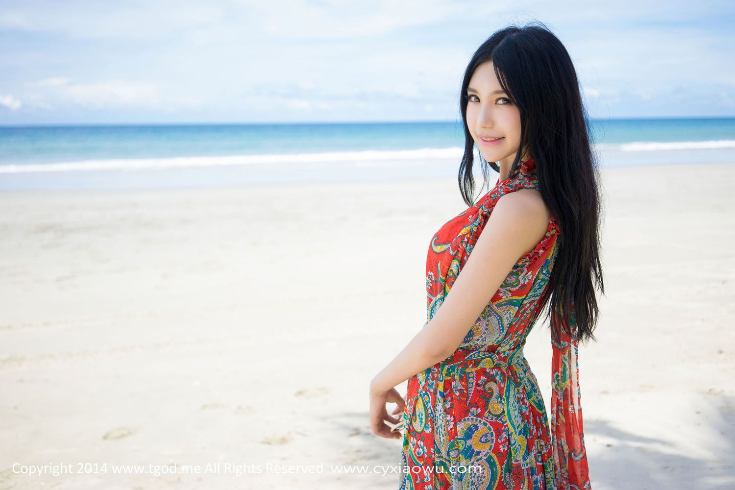 [TGOD推女神] 美女模特绮里嘉ula - 小清新沙滩系列沙巴旅拍