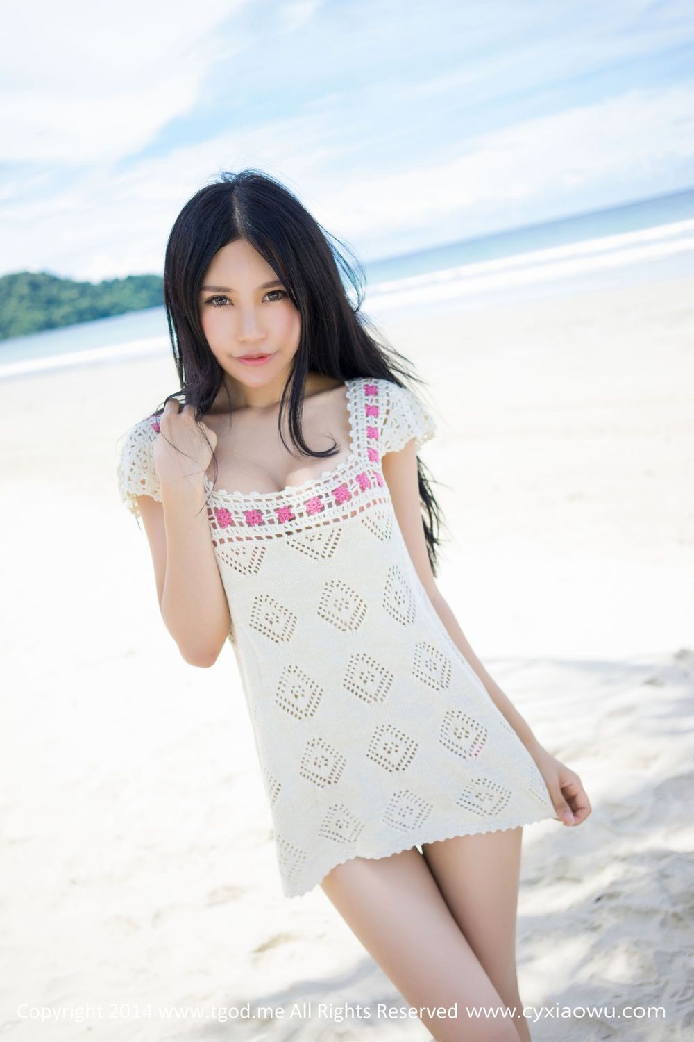 [TGOD推女神] 美女模特绮里嘉ula - 小清新沙滩系列沙巴旅拍