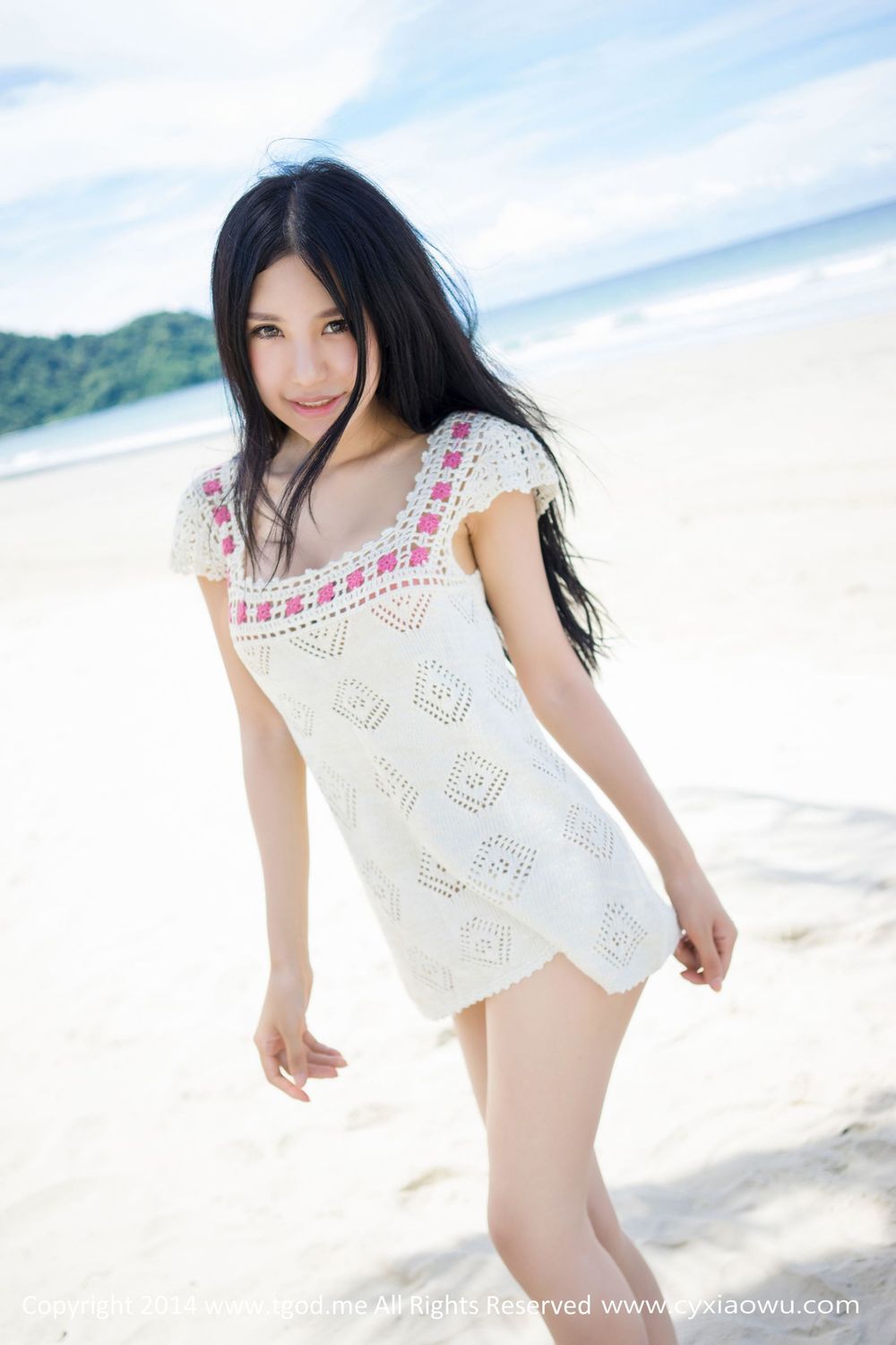 [TGOD推女神] 美女模特绮里嘉ula - 小清新沙滩系列沙巴旅拍