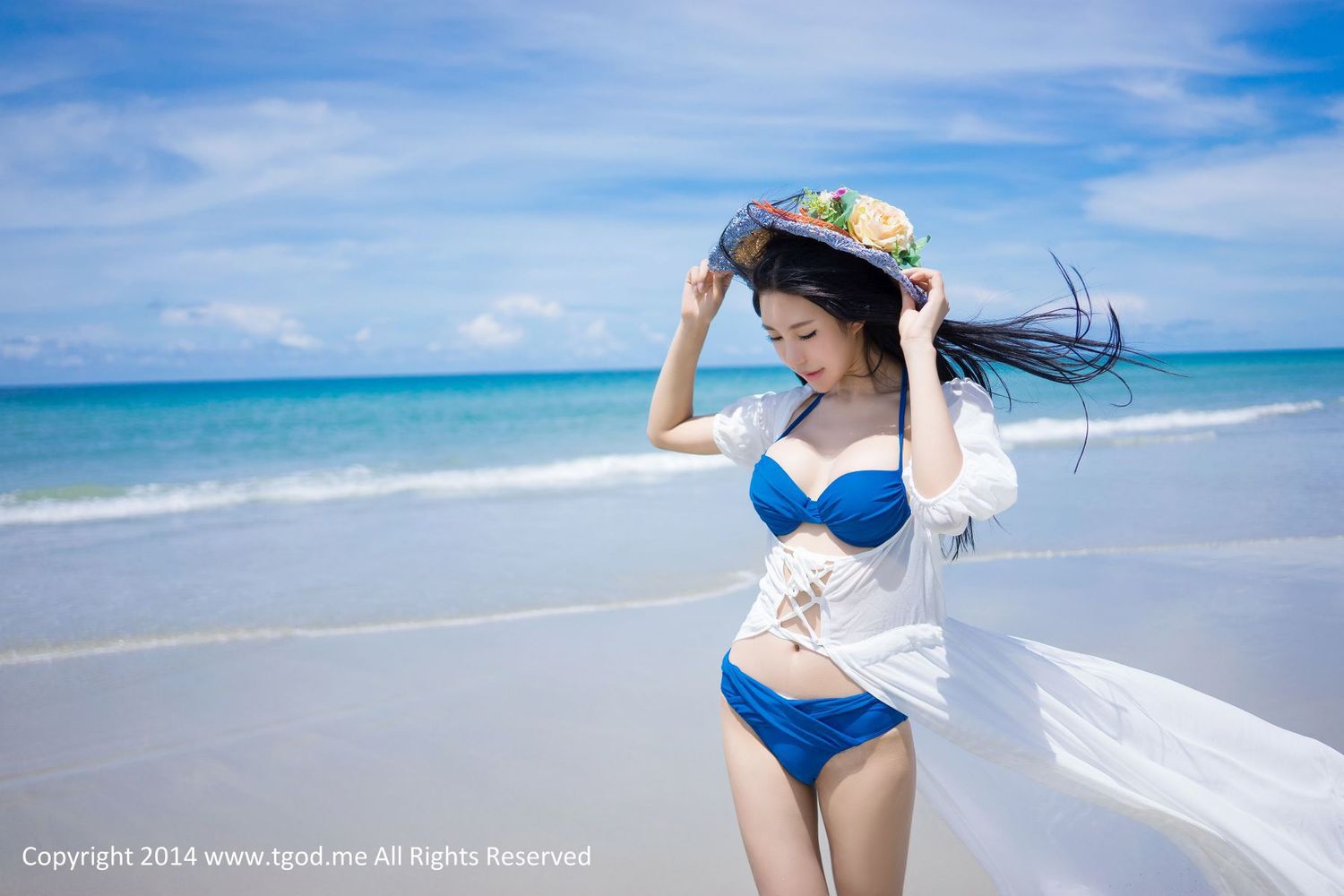 [TGOD推女神] 美女模特绮里嘉Ula - 沙滩仙子比基尼唯美写真