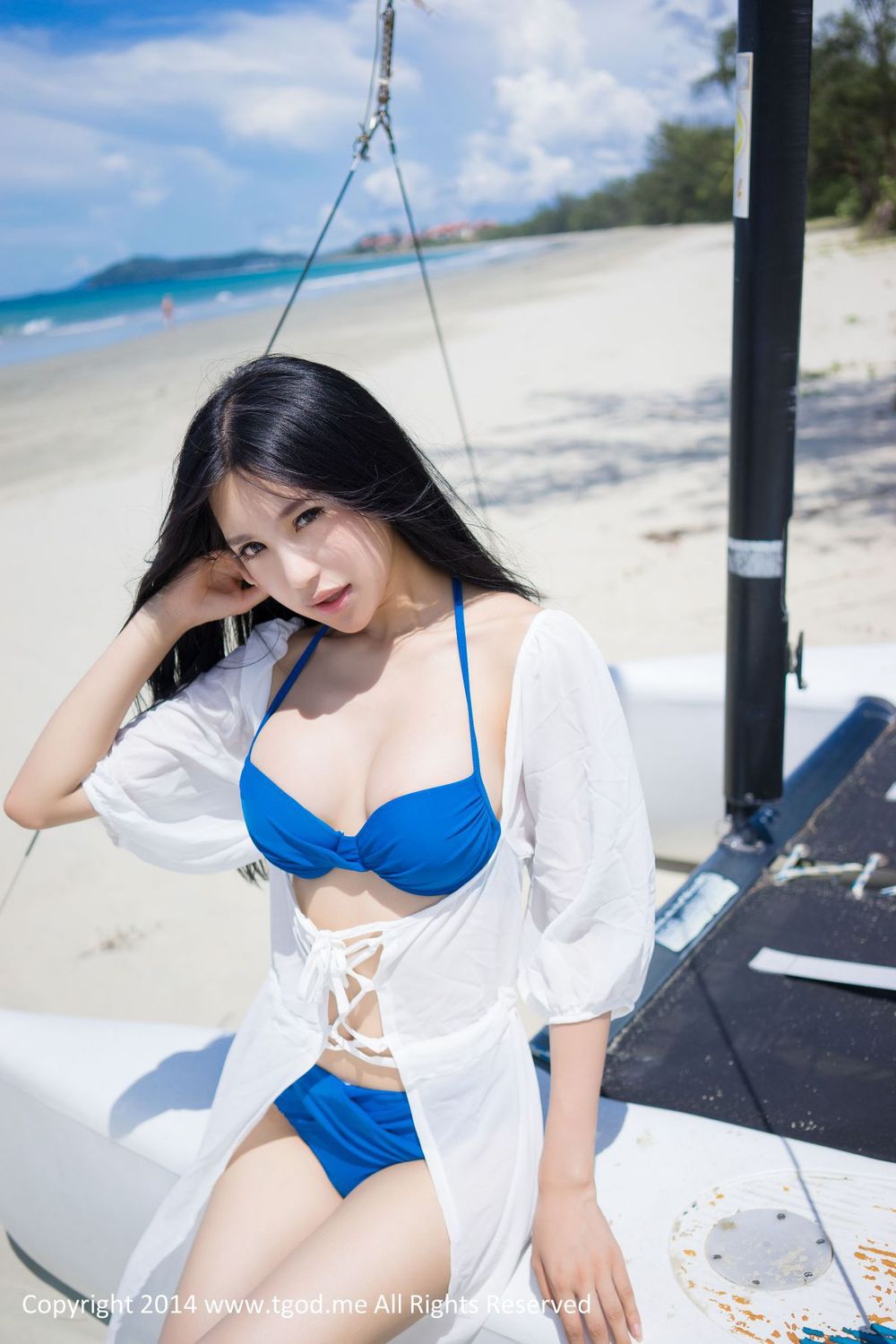 [TGOD推女神] 美女模特绮里嘉Ula - 沙滩仙子比基尼唯美写真