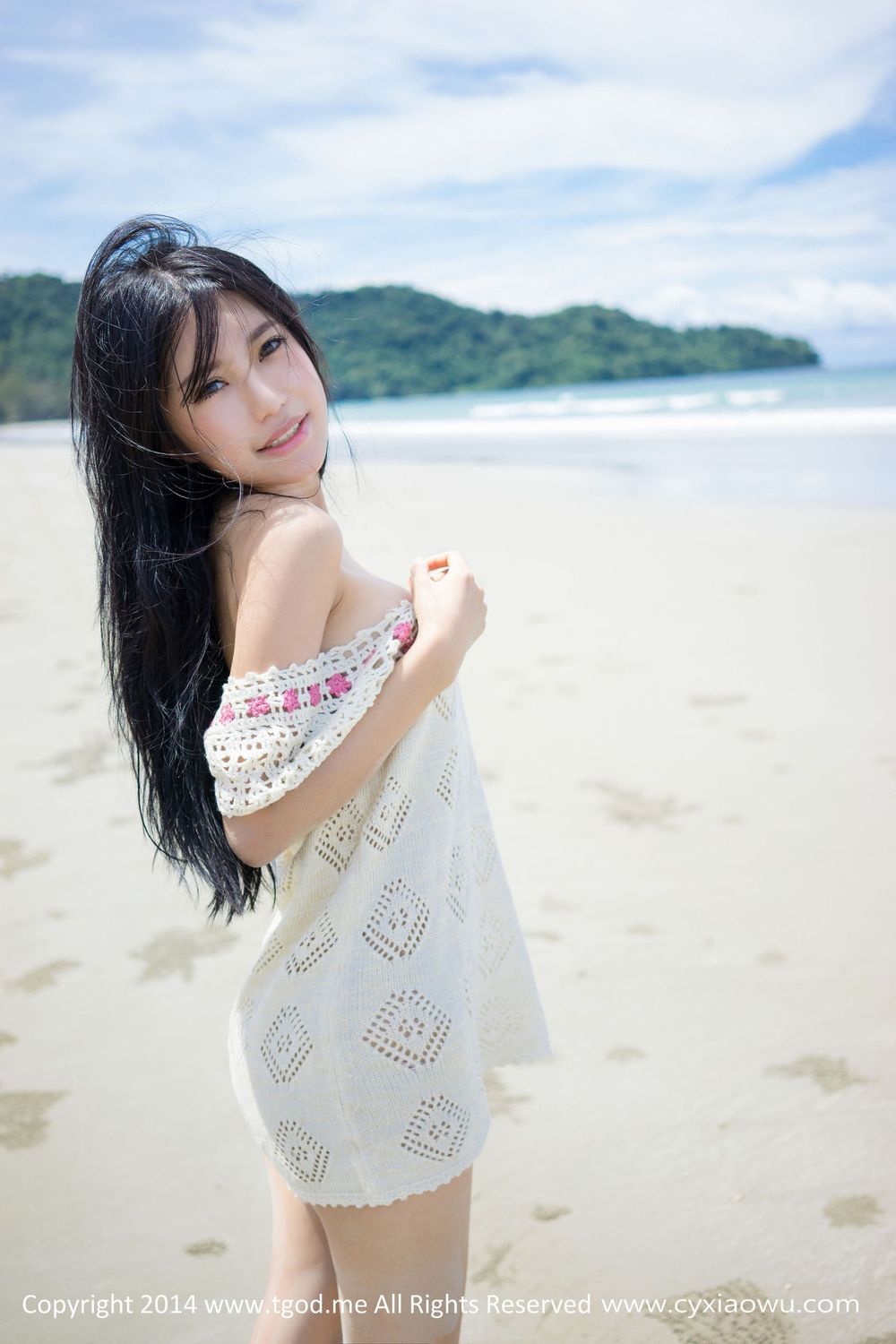 [TGOD推女神] 美女模特绮里嘉ula - 小清新沙滩系列沙巴旅拍