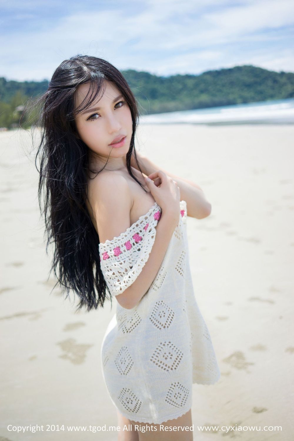 [TGOD推女神] 美女模特绮里嘉ula - 小清新沙滩系列沙巴旅拍