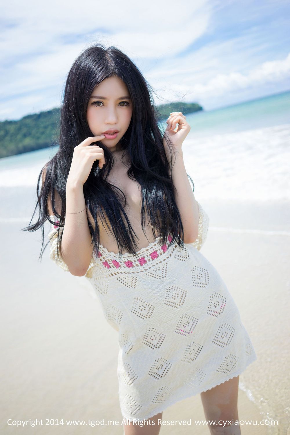 [TGOD推女神] 美女模特绮里嘉ula - 小清新沙滩系列沙巴旅拍