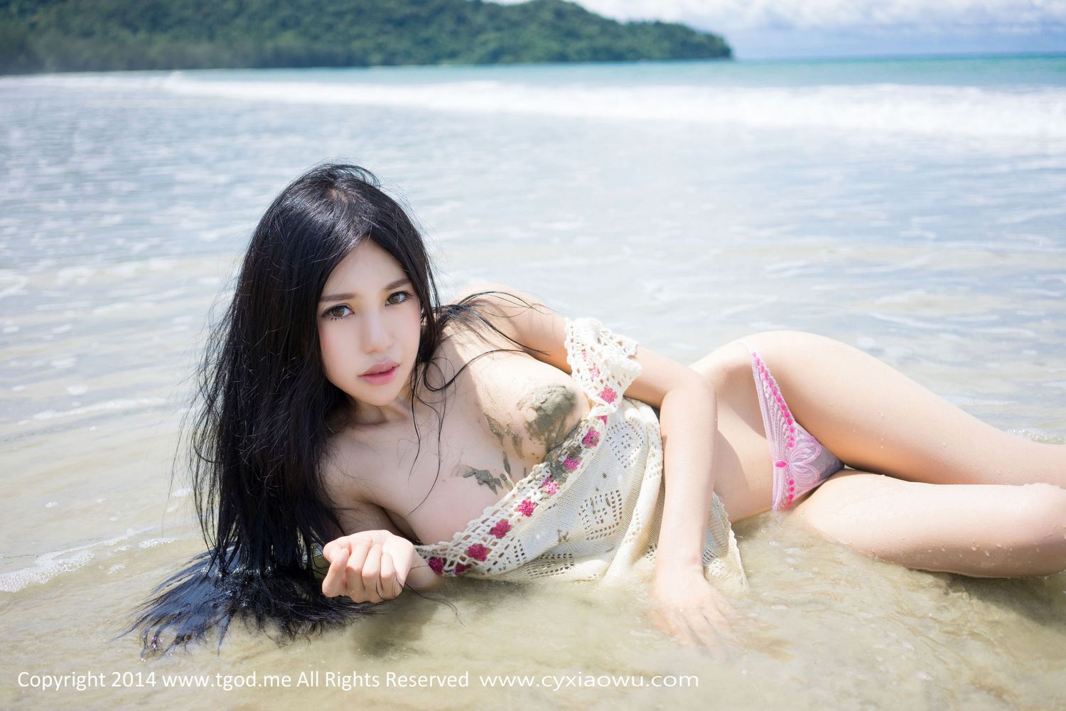 [TGOD推女神] 美女模特绮里嘉ula - 小清新沙滩系列沙巴旅拍
