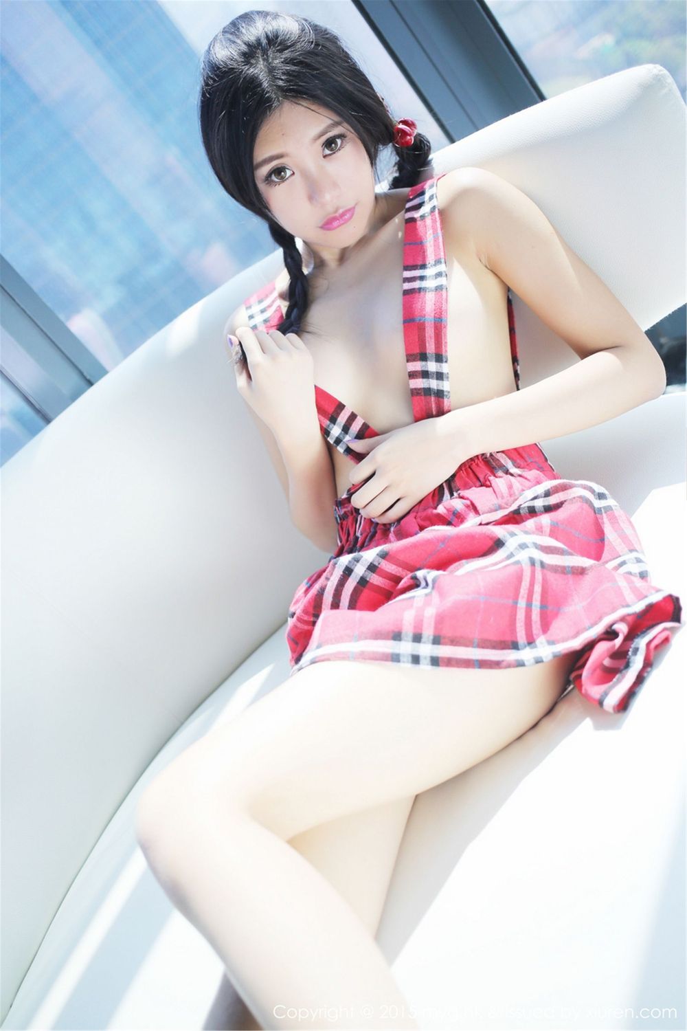 [MyGirl美媛馆] 美女模特绮里嘉ula - 英伦风校服+短裙+比基尼泰国旅拍 Vol.091