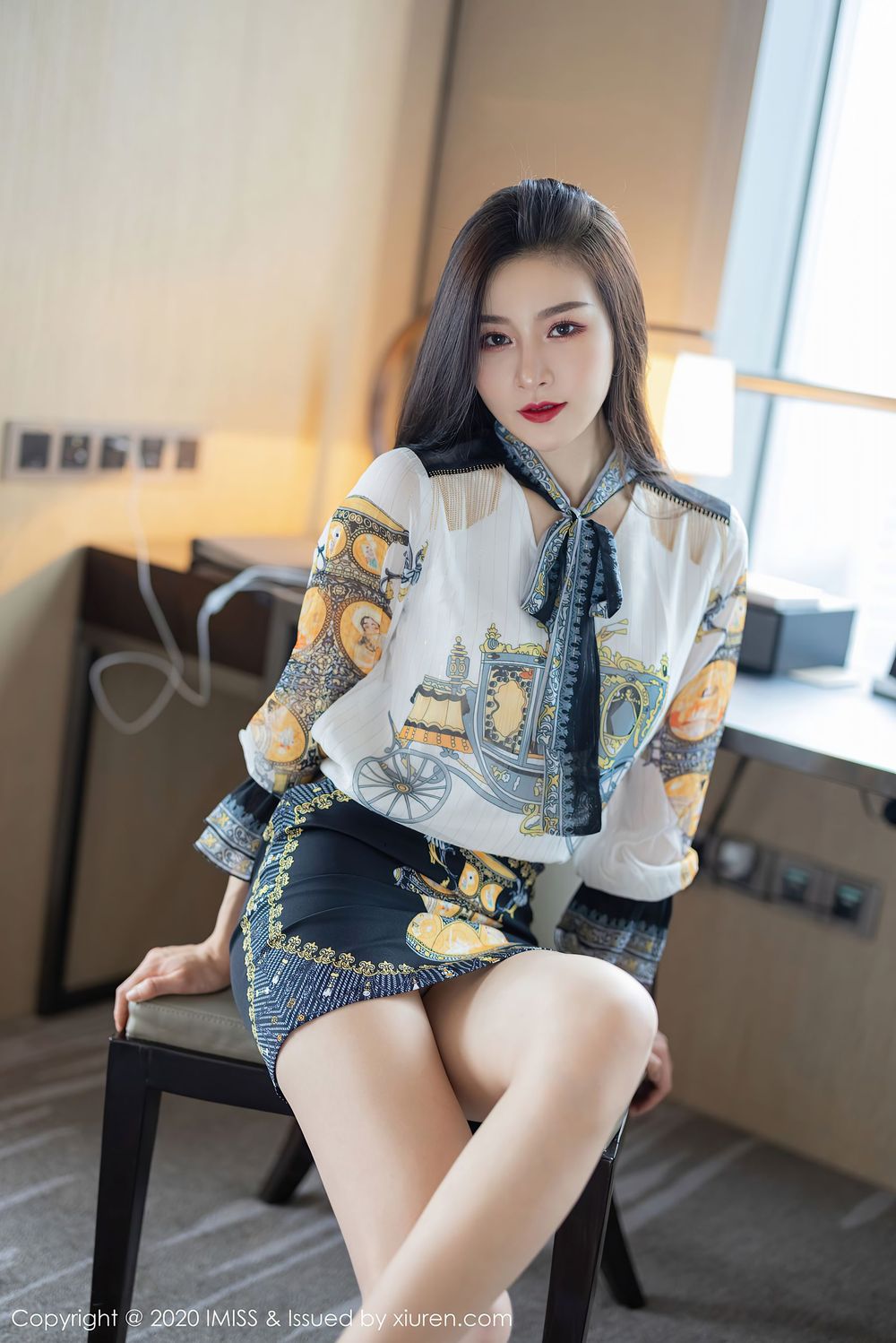 [IMiss爱蜜社] 气质美女Vanessa - 丝袜美腿内衣系列亭亭而立写真 Vol.525