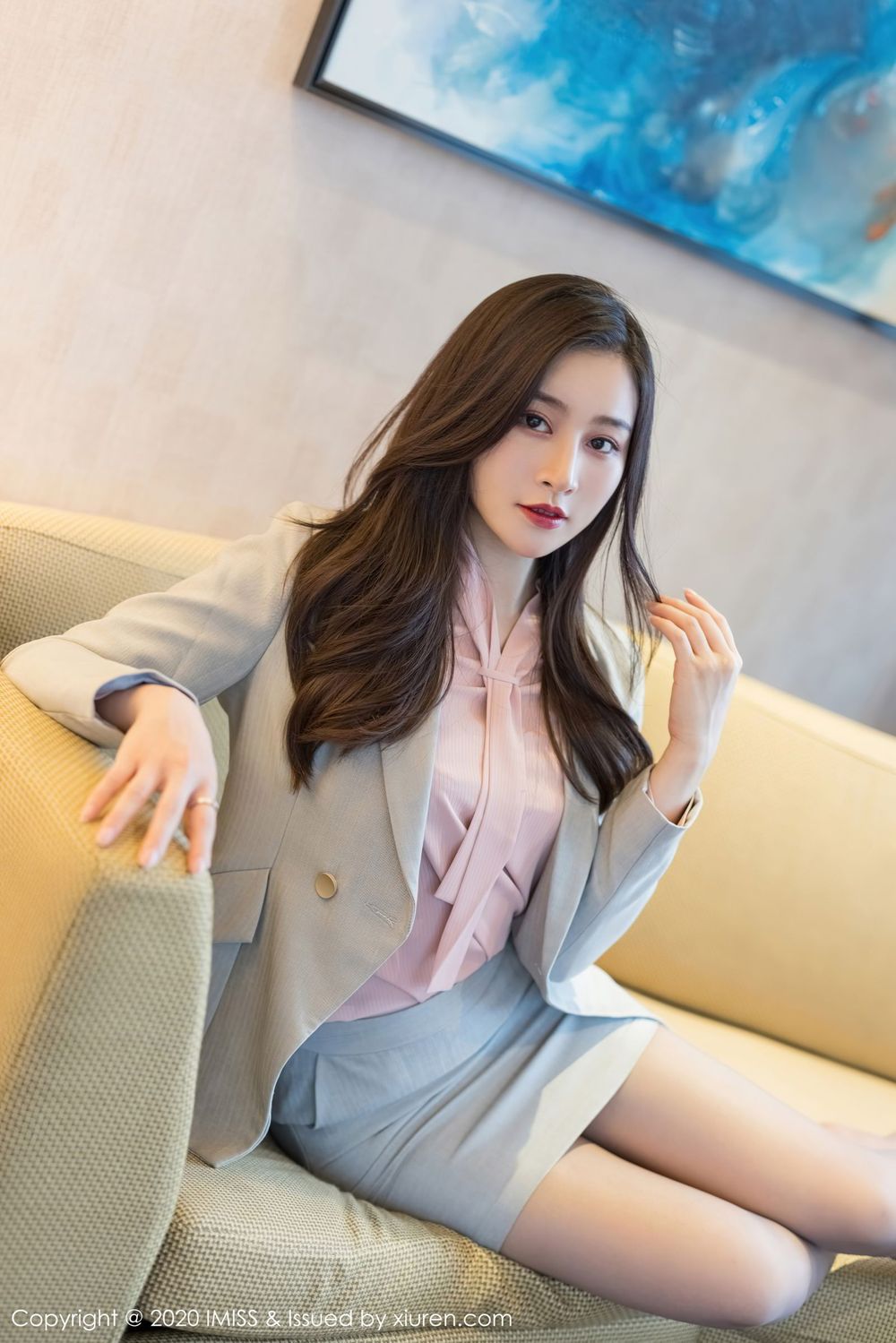 [IMISS爱蜜社] 气质美女Vanessa - 丝袜美腿内衣诱惑职场丽人写真 VOL.538