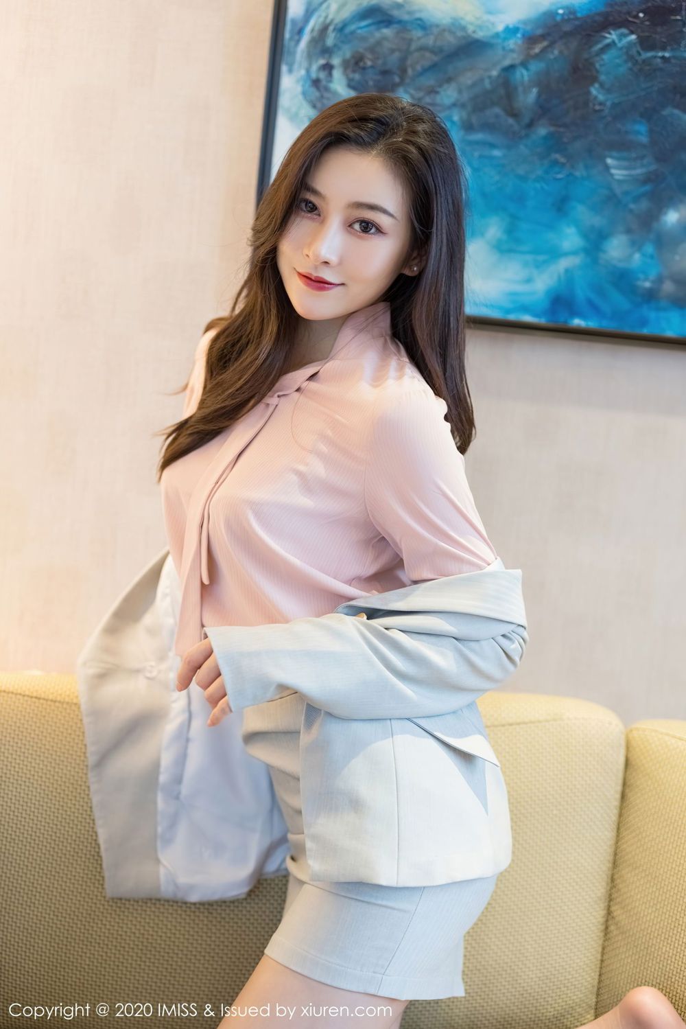 [IMISS爱蜜社] 气质美女Vanessa - 丝袜美腿内衣诱惑职场丽人写真 VOL.538