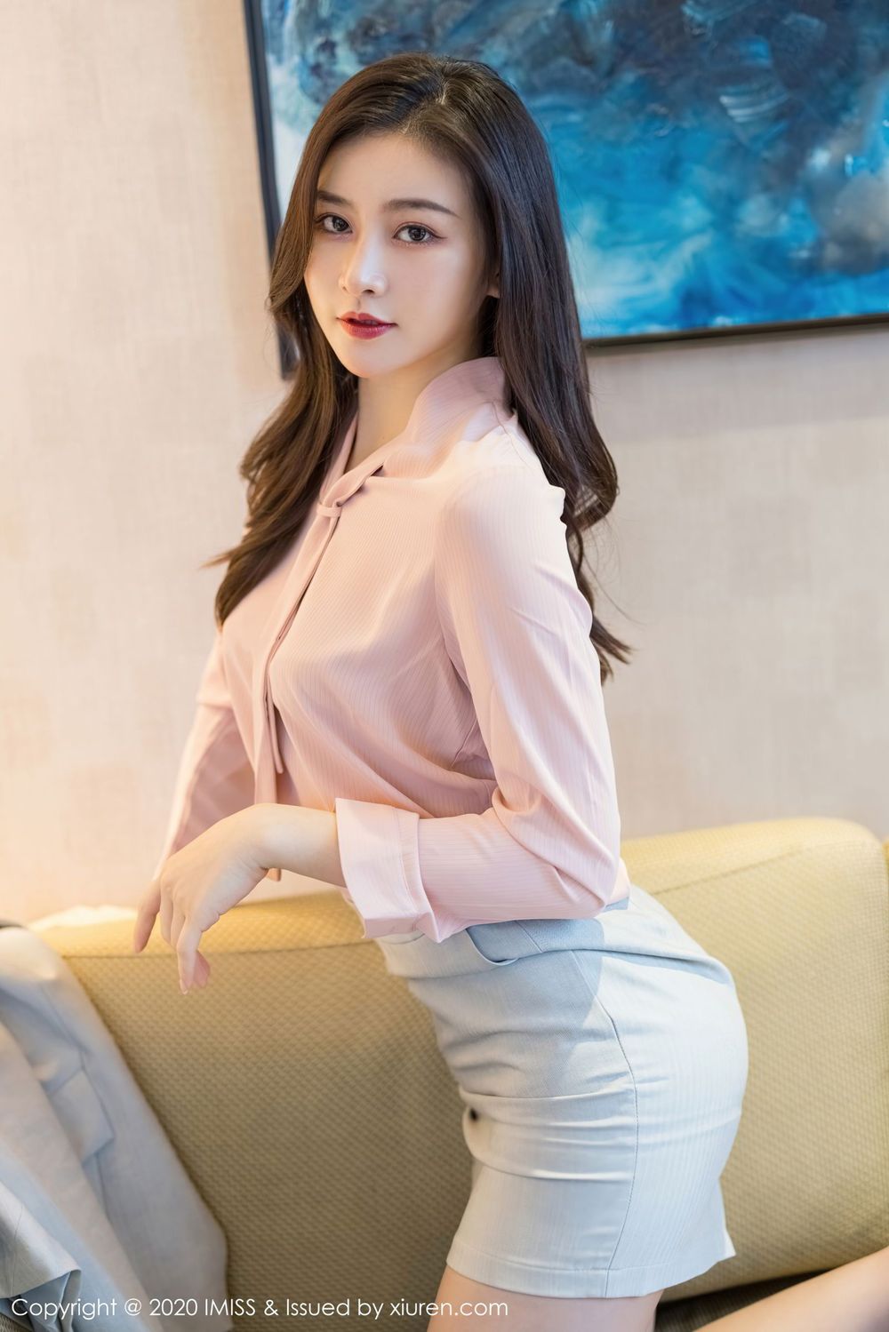 [IMISS爱蜜社] 气质美女Vanessa - 丝袜美腿内衣诱惑职场丽人写真 VOL.538