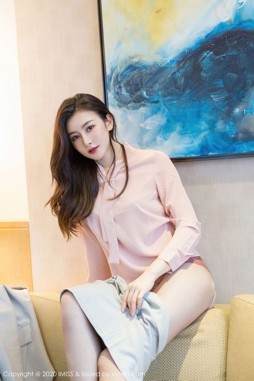 [IMISS爱蜜社] 气质美女Vanessa - 丝袜美腿内衣诱惑职场丽人写真 VOL.538