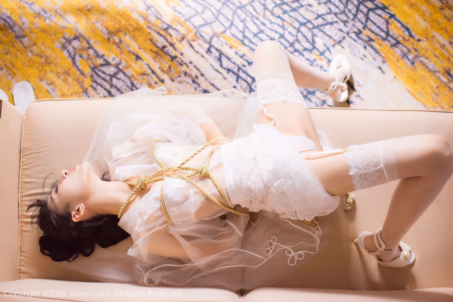 [XiuRen秀人网] 美女模特还是陈梵妮 - 绳艺捆绑新娘系列性感写真 No.2746