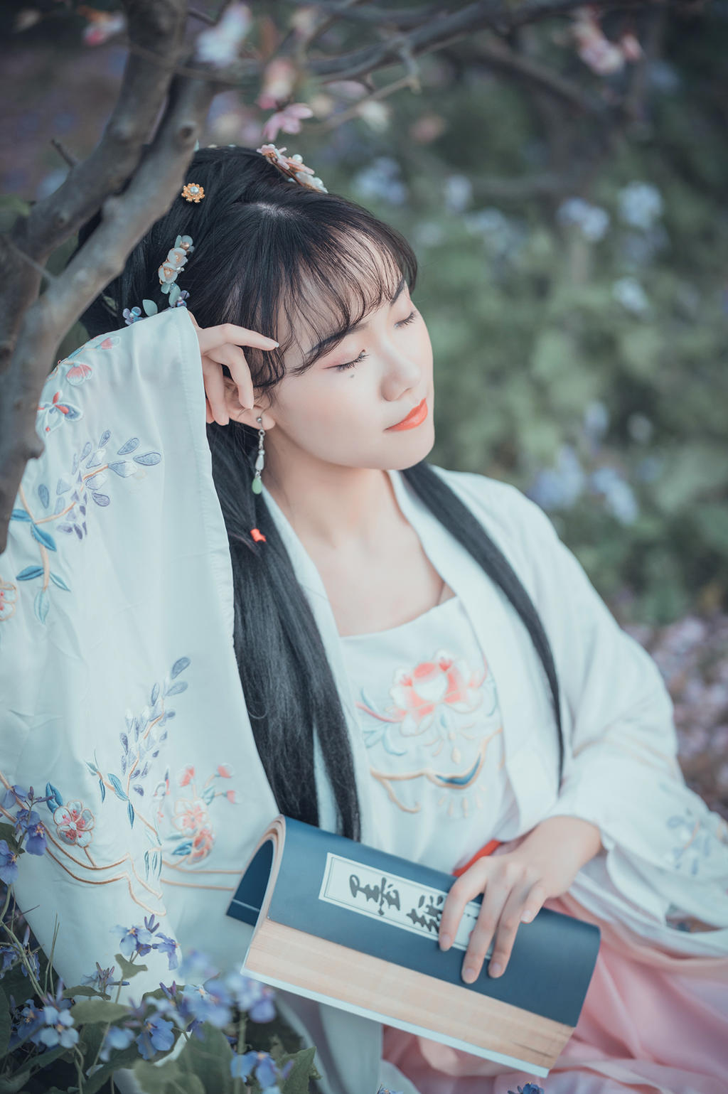 汉服美女饱读诗书气质文雅写真