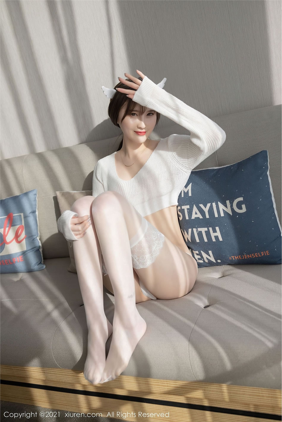 [XIUREN秀人网]  林芮希 NO.3112 性感白丝袜内衣写真