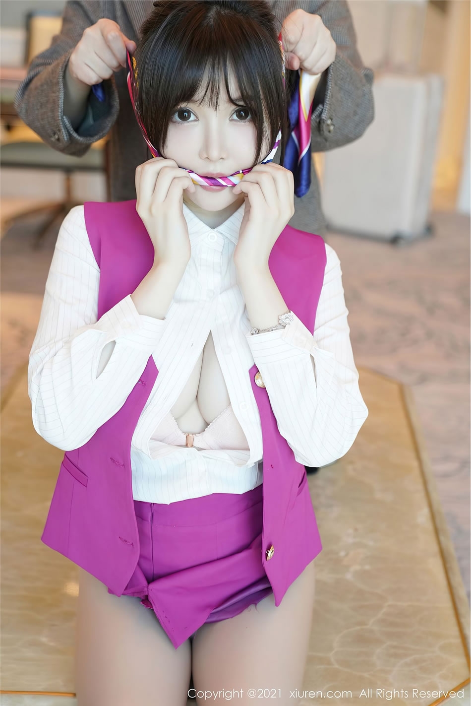 [XIUREN秀人网] 糯美子MINIbabe NO.3103 性感空姐制服写真